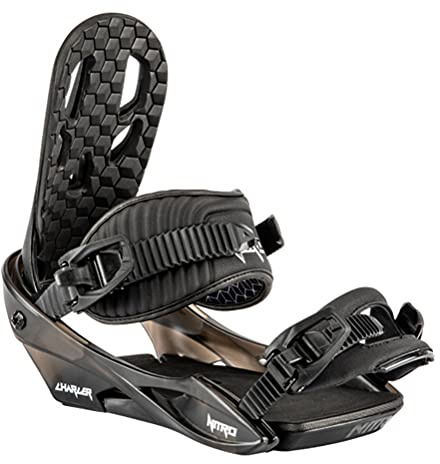 Nitro Charger (Cardboard Box) Fijaciones de Snowboard, Niños, Black, M