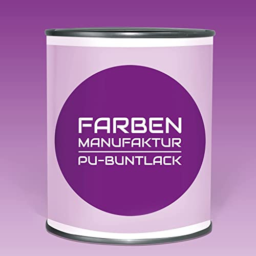 Polyment GmbH Buntlack PU verstärkt Renovierfarbe Premium Acryl Lack RAL seidenglänzend dgl. (1 Liter, RAL 7015 Schiefergrau)
