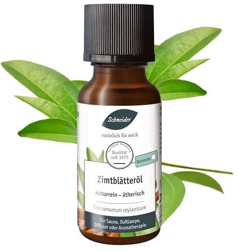 Saunabedarf Schneider Zimtblätteröl – ätherische Ölmischung naturrein – 20 ml Inhalt – wohltuender Lufterfrischer