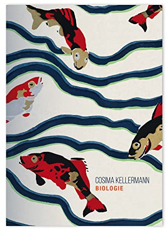 Kartenkaufrausch 16x personalisierte Japanische Retro DIN A4 Schulheft, Rechenhefte mit Fischen im Wasser in Beige Lineatur 23 (kariertes/rautiertes Heft)
