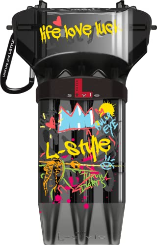 L-Style Dart Case Krystal One von Thor-Sports in diversen Farben/Darts Wallet/Hardcase (Krystal One 2023 M9, Clear-Black)