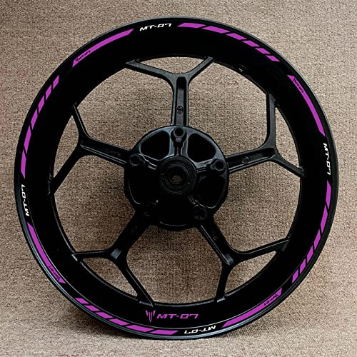 ROANNY Felgenband Komplettes Set Für Yamaha MT-07 Motorradreifen, wasserdichte Rad-Logo-Aufkleber, Reflektierende Streifen-Aufkleber (Color : 4)