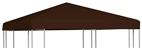 Pavillondach, Chusui Pavillon-Dachplane, Dach Für Pavillon, Pavillon-Ersatzdach, 310 g/m² 3x3 m Braun