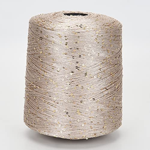 Mehrfarbiges Pailletten-Garn mit Pailletten zum Stricken aus Naturseide für Handnadel, Häkelgarn, Strickfaden, Pullover, 04