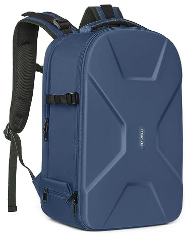 MOSISO Kamerarucksack Fotorucksack Kameratasche Hartschale Wasserabweisend | DSLR SLR Kamera Rucksack Camera Bag Backpack mit Stativhalter & Laptopfach 15-16 Zoll für Canon/Nikon/Sony, Stahlblau