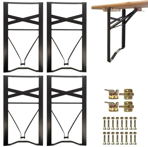 Vigormat Bierbank Füße Ersatzset für Bierzeltgarnitur 43 cm Höhe, Bankkufen H Form für Festzeltgarnitur und Bierbänke, Bankbeine aus Metall zur Restaurierung (4 Beine + Set - Schwarz)
