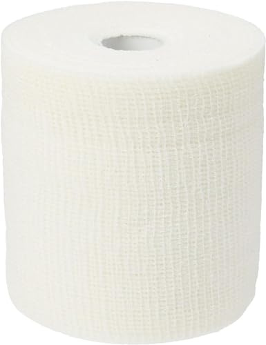 Benda Elastica Coesiva 10 cm x 20 mt in Cotone, Ideale per Medicazioni, Fissaggi, Fratture, Garza Ipoallergenica e Traspirante