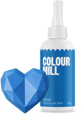 Colour Mill Choco Drip Schokoladen-Glasur, Cobalt, 125g | Gebrauchsfertig, Perfekt für Drip Cakes, Schokoladenformen, Cake Pops, Macarons oder als Glasur über Eis und Keksen