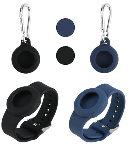 Jawfait Princess Cruise Medallion Holder Accessories, Waterproof Adjustable Silicone Wristband for Holding Carnival Ocean Medallion, Durable and Not Harmful to Skin (Wristband & Keychain(2+2), S)