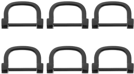 QUARKZMAN D-Ringe Schraubverschluss Schäkel, Zinklegierung Hufeisen U-Form D-Ring Schnallen für DIY Lederhandwerk Schlüsselanhänger