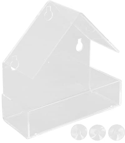 Fenster-Vogelfutterhaus, Außen-Acryl-Balkon-Fenster-Vogelfutterhaus mit Saugnapf, abnehmbares Fenster-Vogelfutterhaus für den Bauernhofgarten