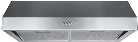 OVO OV-1009 30 inch Under Cabinet Range 3 Speed Exhaust Fan, Push Button Ducted Vent, Stainless steel Kichen Hood, 600 CFM
