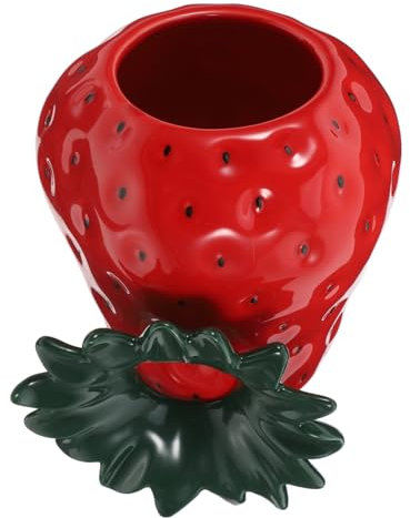 TOPBATHY Vase en Céramique Vase À Fraises Petit Décoratif en Forme De Fraise Décoratif en Céramique Arrangement De Fleurs Pot De Fleurs Séchées
