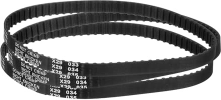 sourcing map 3Pcs 150XL 037 Timing Belt 75 Teeth Black Cogged Rubber Geared Belt, Width 10mm, Pitch 5.08mm, 3D Printer Timing Belt