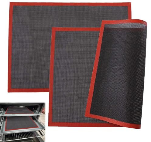 30x40cm Tapis de Cuisson Silicone,2 Pièces Noir Tapis Silicone Patisserie