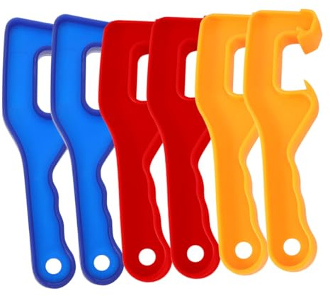 LIFKOME 6 Pièces ouvre couvercle ouvre boite ouvre conserve ouvre-boîte baril decapsuleur tire- outil de levage de couvercle de seau ouvre-couvercle de seau de peinture Plastique