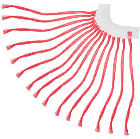 INOOMP 100pcs Lightweight Red Pe Fruit Mesh Bags for Vegetables and Sundries, Ventilated Grocery Carrier Bags Suitable for Shopping with 0.5-1kg Capacity