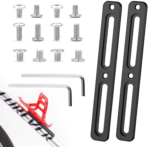 Lot de 2 adaptateurs pour porte-bouteille de vélo, support de bouteille de vélo, base de montage réglable, pour petites géométries de cadre, pour VTT, vélo de route, VTT