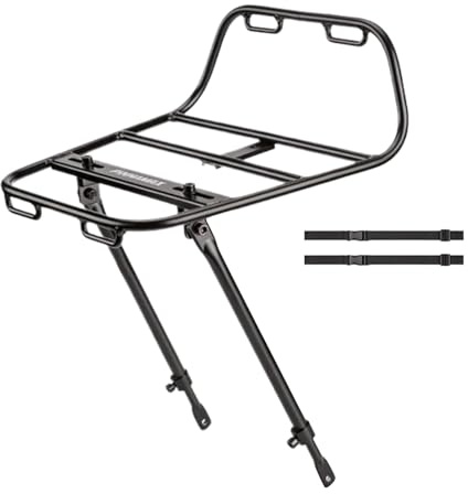 Portabiciclette- Portapacchi, Portapacchi Pieghevole, Portabiciclette Anteriori In Alluminio Rastrelliere Con Cinghie, Per Ciclismo Bicicletta Mobilità Strada Garage Muro Parcheggio Spiaggia31x21x40cm