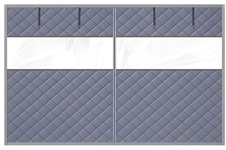 Magnetiskt Garageportsskyddskit - Garageportsnät för Vintern - Värmeisolerande Mörkläggningsgardin, Kraftig Vattentät Vindtät, Självhäftande För 1-2 Bilar(Grays,W259xH259CM)