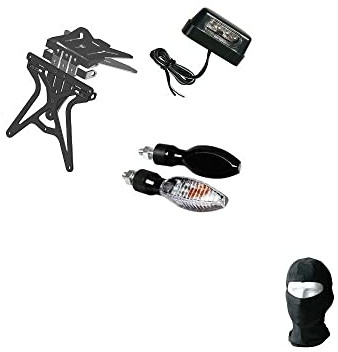 COMPATIBILE CON DUCATI MONSTER 696 KIT PER MOTO PORTATARGA REGOLABILE UNIVERSALE NON SPECIFICO+2 FRECCE A LAMPADINA+LUCE TARGA TUTTO OMOLOGATO