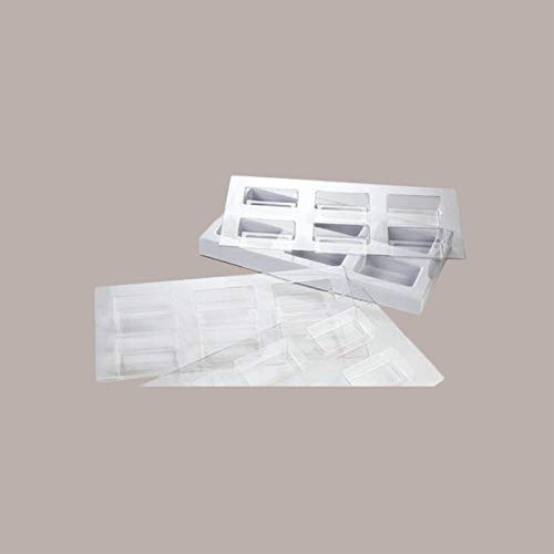Lucgel Stampo per Biscotto Gelato Rettangolare Bisgel 4,8x8,7cm Riutilizzabile - 3x6 pose -