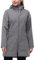 33,000ft Softshelljacke Damen Lange Übergangsjacke Wasserdicht Winddicht Softshellmantel Windbreaker Atmungsaktiv Wanderjacke Outdoor Mantel mit Abnehmbarer Kapuze Mittelgrau XL