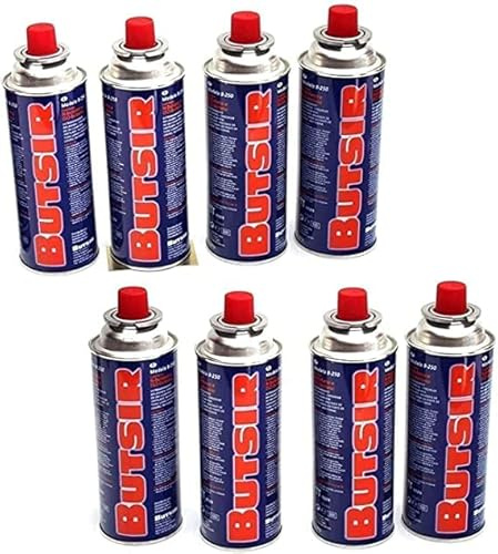 Val Cartouche de Gaz B-250, Lot de 10 Pièces, 227 g, Bleu, Pour Appareils à Cartouche de Valve, Compatible avec MS-1000, MS-3500, Barbecue Multigrill, Camping, Enthusiastes de Camping