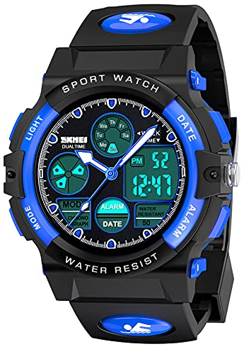 Dislocati Armbanduhr Jungen, wasserdichte Digitaluhren Sportuhren Armbanduhr Weihnachten Geschenk Kinder Geschenke für Jungen Mädchen 6-15 Jahre Jungen Mädchen Outdoor-Spielzeug für 6-15 Jahre