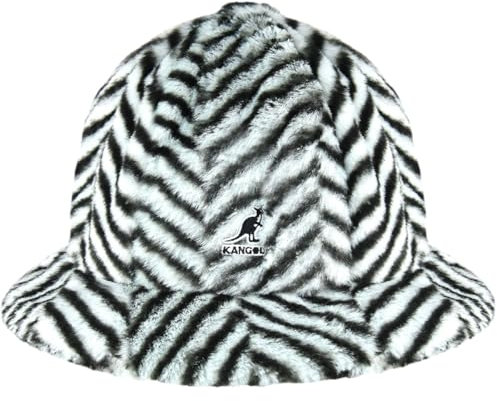 Kangol Faux Fur Stripe Casual Stoffhut Glockenhut Damen - mit Futter Winter Herbst-Winter - XL (60-61 cm) grau
