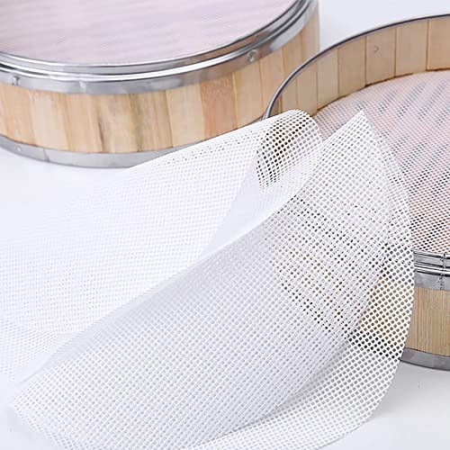 6PCS 25cm Silicone Steamer Mesh, Kitchen Silicone Steamer Mesh Round Non-Stick Pad for Steaming Basket, Cooking, Vegetables, Rice, Dim Sum