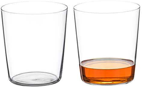 DIAMANTE Glass Crystal Tumbler Set - 'Slender Tall' - Light & Thin-Walled Drinking Glasses - Ideal All Rounders, Iced Coffee, Cocktails, Water, Soft Drinks - Set of 2