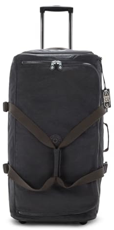 Kipling Teagan L Bolsa de Viaje Grande con Ruedas, Vertical, Black Noir (Negro)