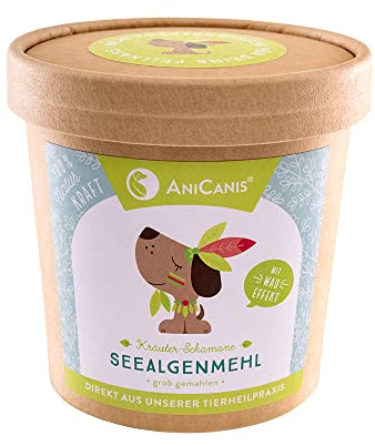 AniCanis Seealgenmehl für Hunde & Katzen - Haut, Fell & Schilddrüse - 200g | natürliche Jodquelle, Braunalgen, Zahnstein, Mineralstoffquelle, Barf-Zusatz, ohne Zusatzstoffe, vegan