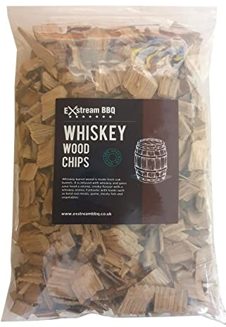 Exstream Astillas de madera para ahumar barbacoa *Más de 16 grandes sabores en 1, 5 y 10 litros * (barril de whisky de 1 litro)