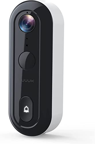 WUUK Add-on Doorbell Camera Wireless 2K, Video Doorbell Wireless, Require Existing Homebase, No Monthly Fees, 2.4/5 GHz WiFi, 180 Days Battery Life, Night Vision, Compatible with Alexa & Google