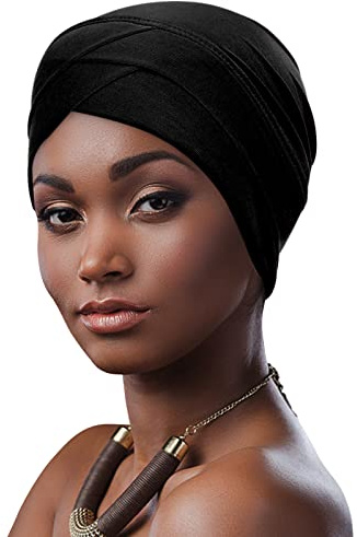 Xiangmall Cappello Chemioterapia Slouchy Beanie Copricapo Turbante Berretto Dormire per Cancro Perdita di Capelli (Nero)