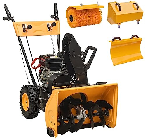 vidaXL Set de quitanieves y barredora de gasolina 4 en 1 6,5 HP