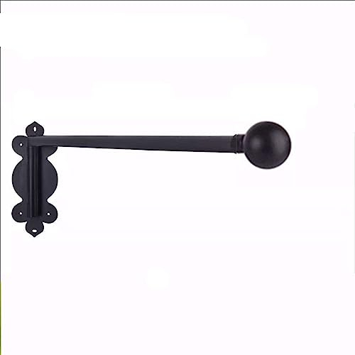 Robusto Braccio Oscillante Bastone Per Tende Per Finestra Porta, 28mm Diametro Asta Di Rotazione,Decorativo Metallo Espositore Per Tende-con terminali rotondi-70CM