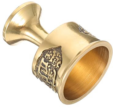 Ciieeo Copa De Agua De Ofrenda Budista Pequeña De Cobre, Cuenco Auspicioso Grabado, Contenedor De Agua Para Sacrificios Religiosos y Usos Ceremoniales