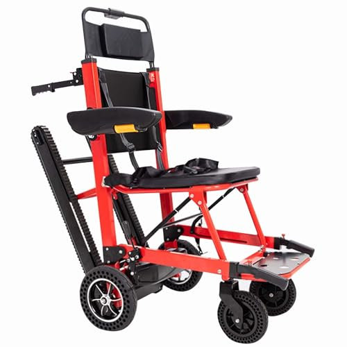 Ascensores Silla De Escalera Motorizada para Personas Mayores, Silla De Ruedas Plegable Liviana para Subir Escaleras Silla Auxiliar De Escalera con Riel Extendido Hospital Fire