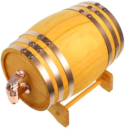 MAGICLULU Solid Wood Keg Mini Wine Barrel Stand Dispenser for Home Bar Decorative Wood Barrels for Wine Aging
