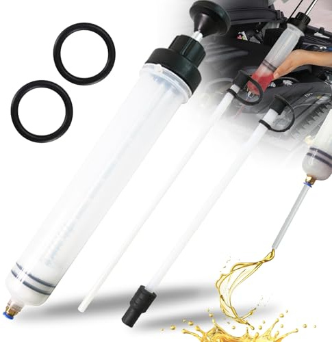 Brateuanoii Ölpumpe Handpumpe Auto, 200ml Absaugpumpe, Ölabsaugspritze Absaugpumpe Handpumpe, Absaugpumpe Mit Schlauch & Verlängerungen für Bremsflüssigkeit, Universelle Absaugpumpe für Getriebeöl