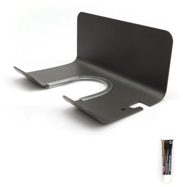 AMONENZ Organizador para Secador de Pelo, Soporte Secadora, Instalación Sin Perforaciones Soporte Secador de Pelo, para Mayoría de Secadores de Pelo (Gris Pistola)