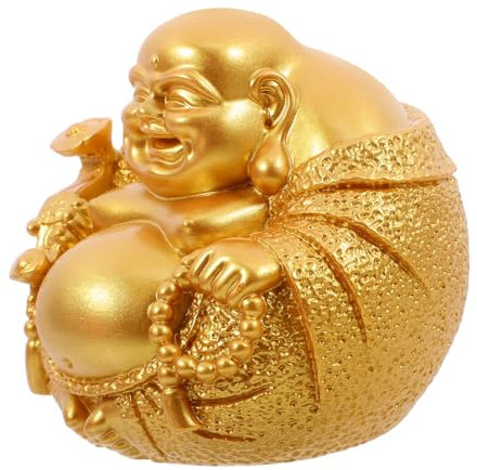 QUMIIRITY Tisch-Buddha- Aus Kunstharz Retro-Ornament Für Schreibtisch Vintage-kunsthandwerk Für Innenraum Für Wohnzimmer Buddha-schmuck Für Bücherregal