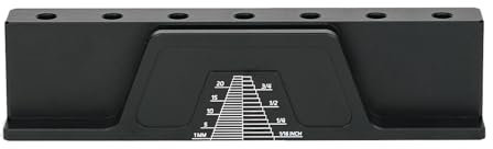Fräser-Bit-Halter, Fräser-Bit-Aufbewahrungsfach-Organizer aus Aluminiumlegierung, Vielseitige 7 Bit-Sockel für 1/4 Zoll (6,35 mm) Schaft-Fräser, Schubladen-Aufbewahrungslösung