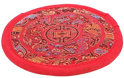 VICASKY 1 coussin pour bol chantant bouddhiste bouddhiste rouge - Tapis doux et confortable pour bol bouddhiste