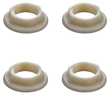 4 piezas de ranura trasera de plástico BSP 1/2 BSP accesorios para grifos de baño, mezcladores de grifos redondos, con bordes de freno, herramientas para el hogar, fregadero, tuerca trasera en