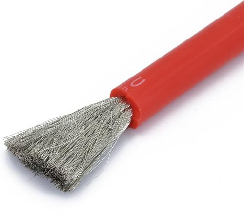 Cavo elettrico Tubo Casa Filo di silicone resistente al calore, 12AWG 14AWG 16AWG 18AWG 20AWG 22AWG 24AWG 26AWG 28AWG 30AWG Morbido Silicone Terreno Elettronica (Colore: Rosso, Dimensioni: 26AWG 50 me