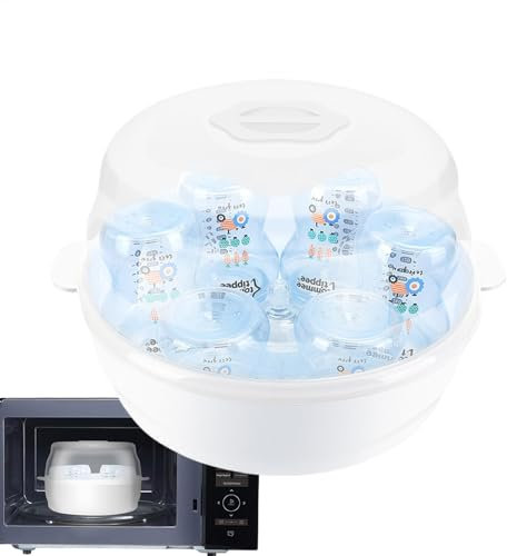 Microwave Steam Steriliser, Baby Bottle Microwave Cleaner, Portable Feeding Bottles Cleaning Tool, Lightweight Cleaning Box For Pacifiers, High Temperature Resistant Steamer